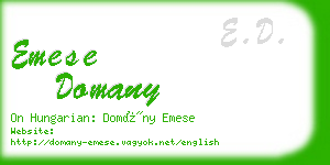 emese domany business card